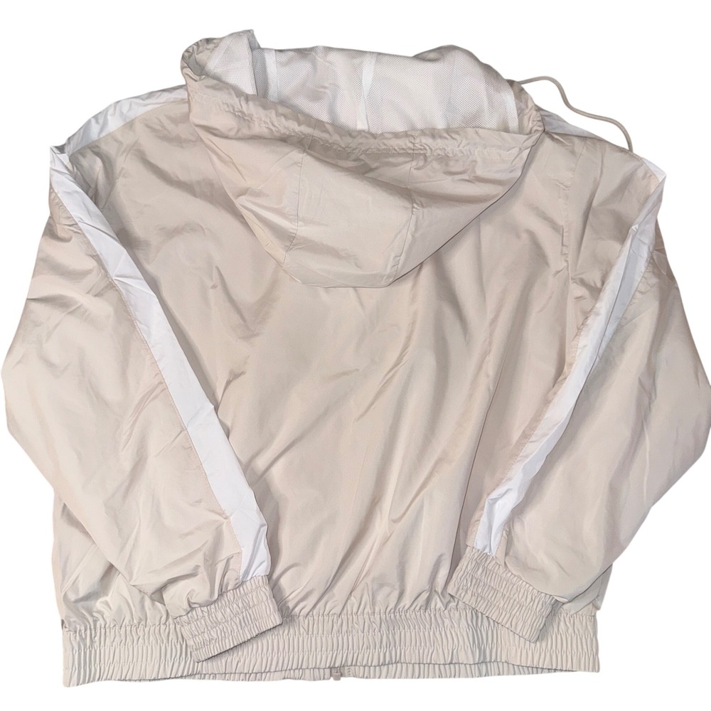 Nike Windbreaker Jacket Full Zip Hooded Lightweight Beige Size Large - Picture 5 of 5